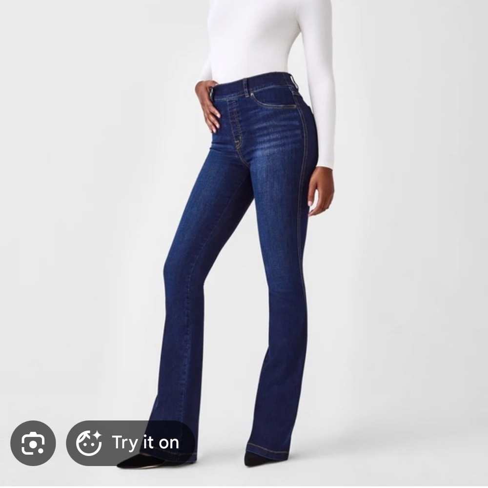 SPANX Dark Blue Flare Jeans
